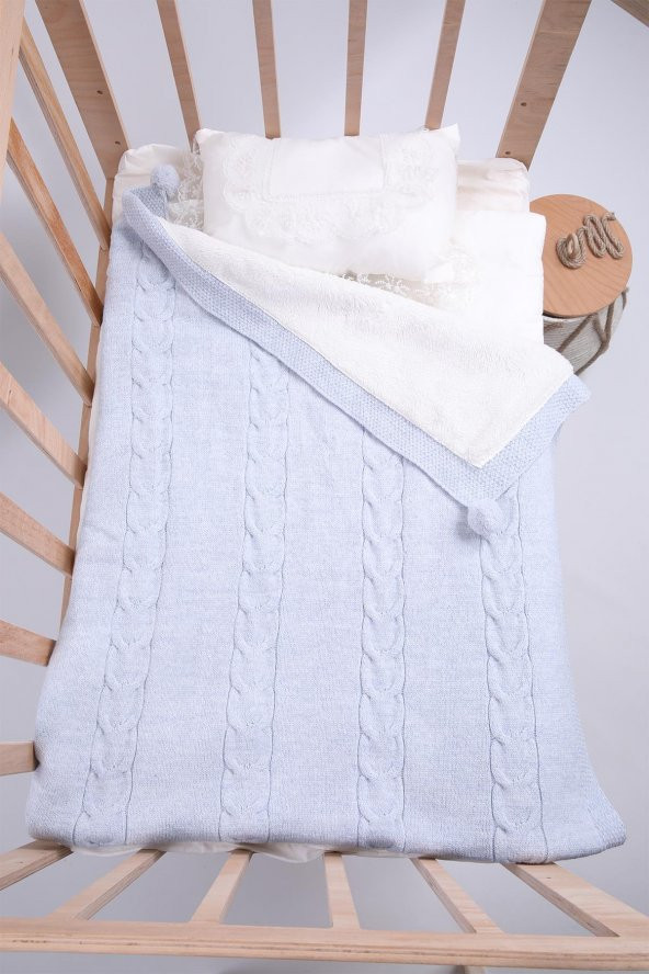 Babyhola Organik %100 Triko Velsoft Kız Erkek Bebek Battaniye Yenidoğan Hastane Çıkışı 4043 - 5