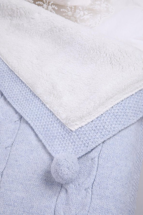 Babyhola Organik %100 Triko Velsoft Kız Erkek Bebek Battaniye Yenidoğan Hastane Çıkışı 4043 - 7