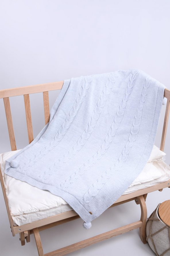 Babyhola Organik %100 Triko Velsoft Kız Erkek Bebek Battaniye Yenidoğan Hastane Çıkışı 4043 - 8