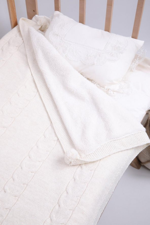 Babyhola Organik %100 Triko Velsoft Kız Erkek Bebek Battaniye Yenidoğan Hastane Çıkışı 4043 - 11