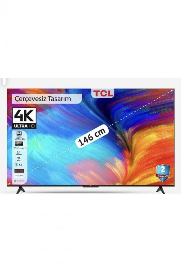 TCL 58P633 4K Ultra HD 58" 147 Ekran Uydu Alıcılı Google Smart LED TV
