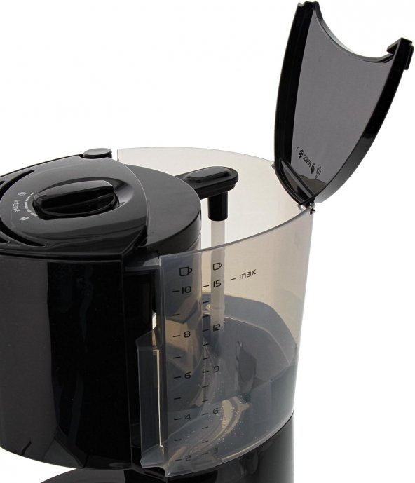Melitta Enjoy II Top 1017-04, Cam Sürahili Filtre Kahve Makinesi, Aroma Selector Aroma Seçimi, Paslanmaz Çelik, 1.35 litre, 1000 W, Siyah Gümüş - 7