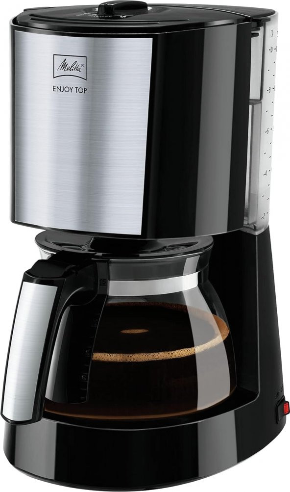 Melitta Enjoy II Top 1017-04, Cam Sürahili Filtre Kahve Makinesi, Aroma Selector Aroma Seçimi, Paslanmaz Çelik, 1.35 litre, 1000 W, Siyah Gümüş - 9