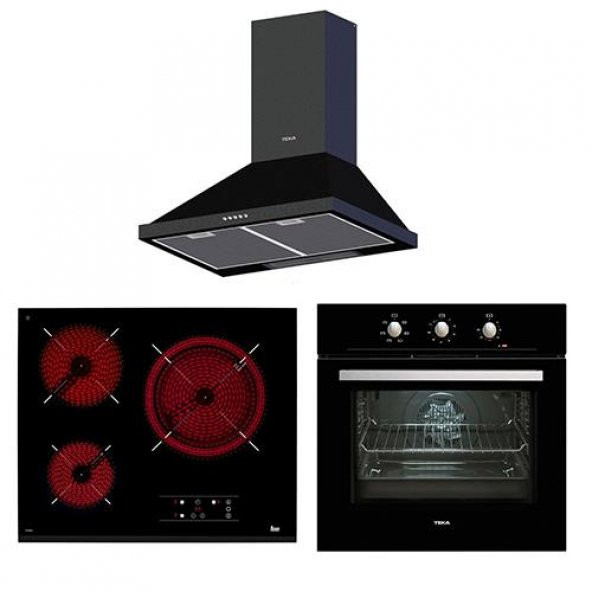Teka Ankastre Set ( He 715 BK + TZ 6316 Elektrikli Ocak + Dbt 60 Davlumbaz )