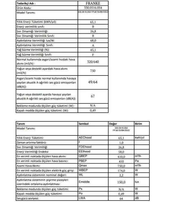 FRANKE FPJ 615 V BK/SS SİYAH DAVLUMBAZ - 4