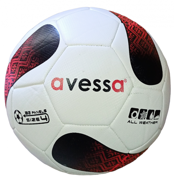 HFT-4000-100 AVESSA HYBRİD FUTBOL TOPU 4 NO SİYAH KIRMIZI