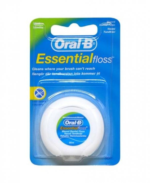 Oral-B Essential Floss 50m Mint Waxed Diş İpi