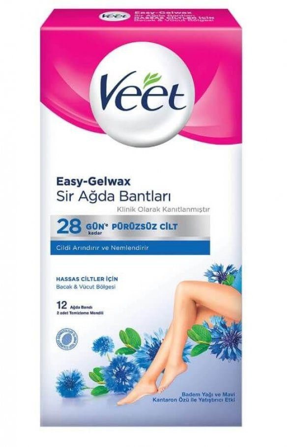 Veet Sir Ağda Bandı 12li Hassas Ciltler için