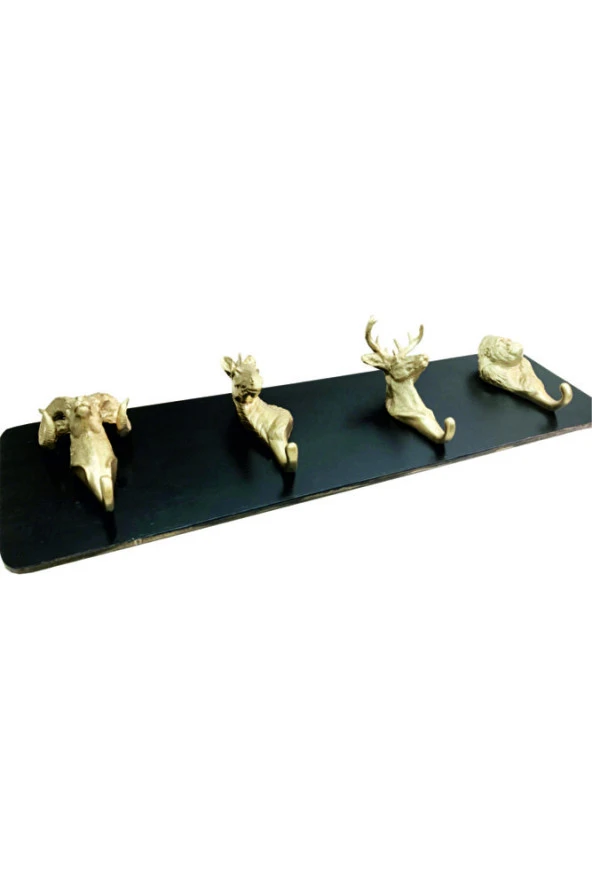 Iç Mekan 4'lü Hayvan Figürlü Askılık Seti Anahtarlık - 2