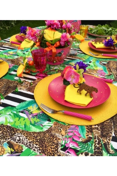 Leopar Peçete Halkası & Peçete Yüzüğü 2'li