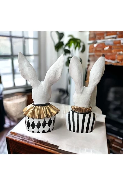 Mackenzie Kraliyet Tavşanları Dekoratif Obje - 4