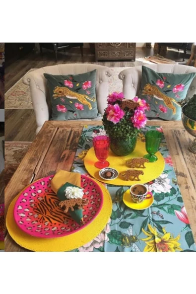 Leopar Peçete Halkası & Peçete Yüzüğü 2'li - 2