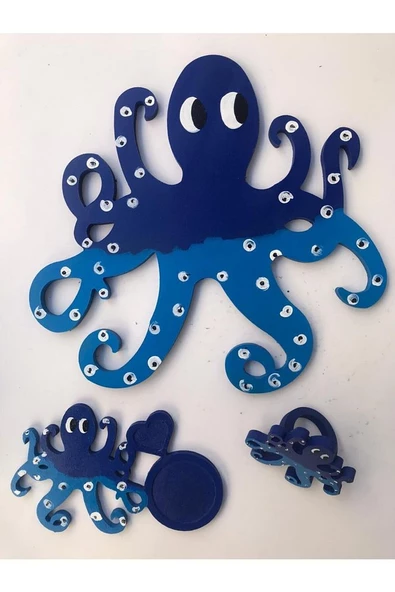 Ahtapot Peçete Halkası & Peçete Yüzüğü 4'lü