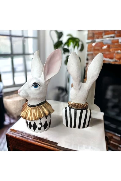 Mackenzie Kraliyet Tavşanları Dekoratif Obje - 3