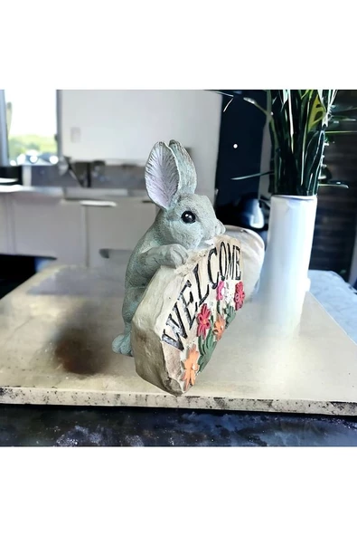 Tavşanlı Welcome Biblo Gri (26x24cm) - 2