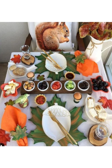 Çınar Peçete Halkası & Peçete Yüzüğü 2'li