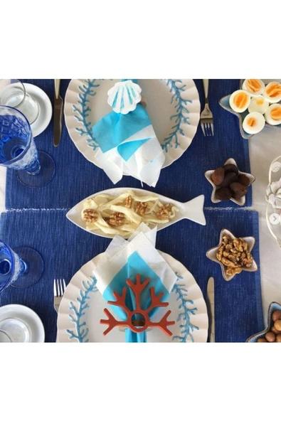 Mercan Peçete Halkası & Peçete Yüzüğü 2'li - 2