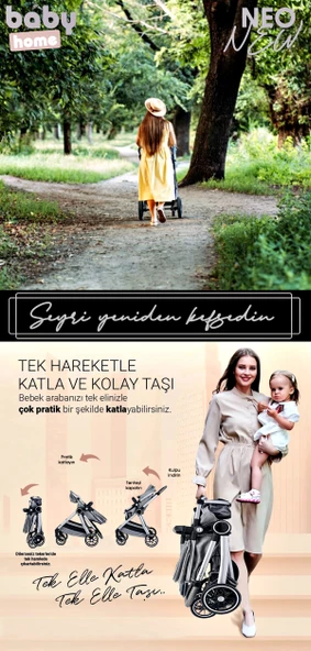 Baby Home 990 Travel Sistem Bebek Arabası 560 Oyun Parkı Yatak Beşik 1450 Mama Sandalyesi - 9