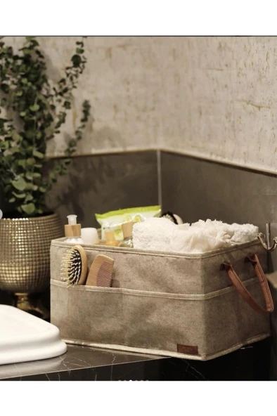 Flosoft Keçe Derili 3 Gözlü Anne Bebek Bakım Çantası, Çok Amaçlı Düzenleyici Organizer Çanta - 3