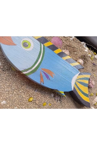 Meşe Ağacı El Boyama Balık No: 2 - 3