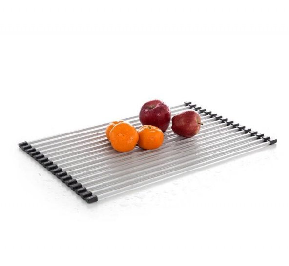 Primanova Lavabo Üstü Katlanabilen Mutfak Rafı Gri 33x52 - 3