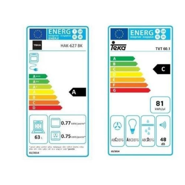 Teka - Chef 9 Ankastre Set - (Hak 627 Bk Fırın + Tz 6415 Ocak + Tvt 60.1 Davlumbaz) - Siyah - 64000469 - 4