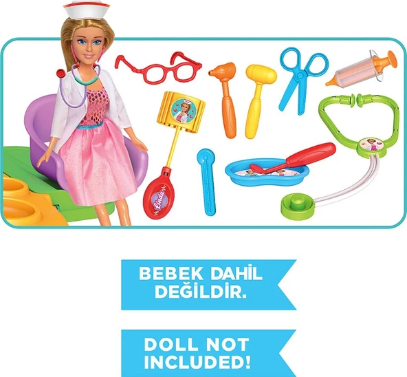 Dede Oyuncak Lindanın Doktor Set Sırt Çantası Turkuaz 8439 - 2
