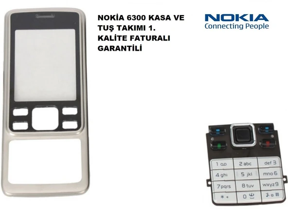 Nokia 6300 Ön Kasa Ve Tuş Takımı Gri Renk (KARGO BEDAVA)