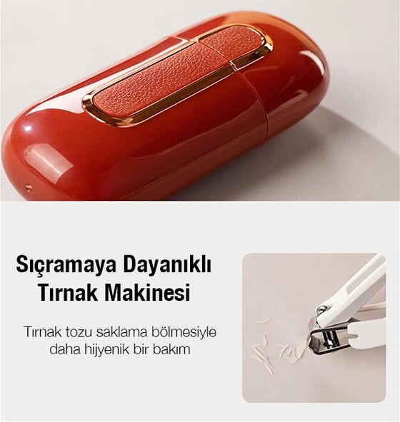 Polham 3in1 Tırnak Makası, Parlatma Törpüsü ve Kulak Temizleme Çubuğu Bakım Seti, Taşıma Çantalı - 4