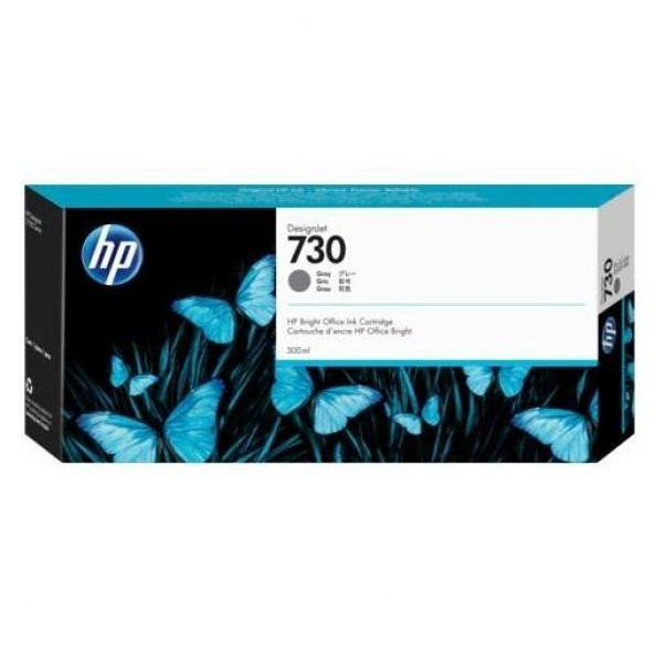 HP 730 Gray Gri 300 Ml Plotter Kartuşu P2V72A ürün görseli