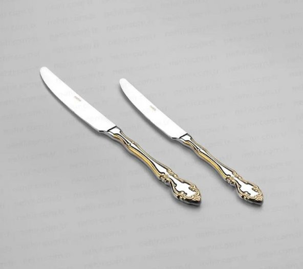 Nehir Çatal Kaşık Bıçak Takımı 84 Parça Adriana Altın - 4