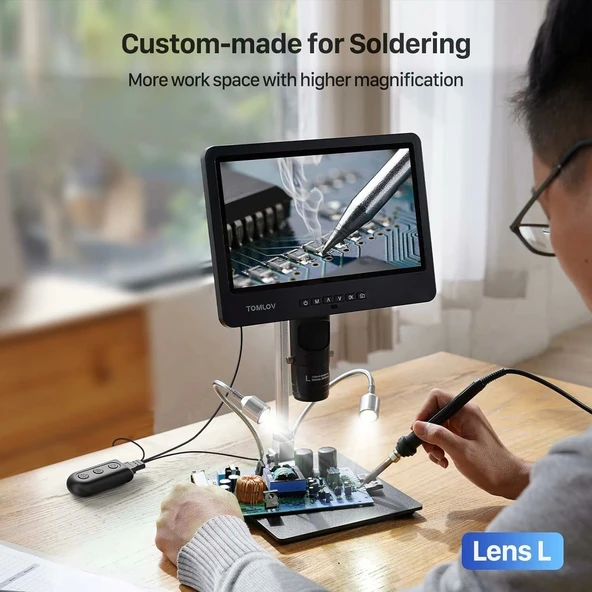 TOMLOV DM602 Pro 10.1 Inc HDMI Dijital Mikroskop 2000x, - 4