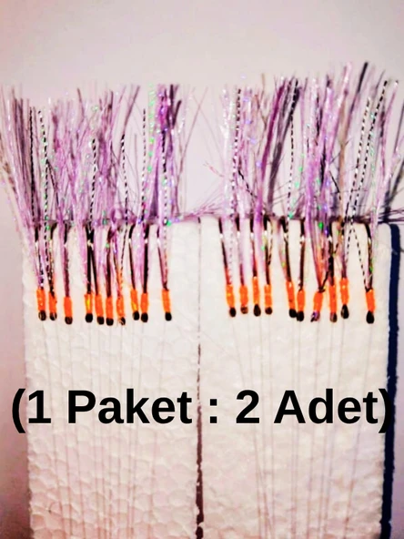 Eagenset Çapari İstavrit Çaparisi, Ultraviyole UV Neon 11 No Beyaz İğne, 10 İgneli Çapari 2li Paket - 9