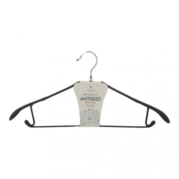 T.Concept Metal Plastik Dolap İçi Elbise Ceket Askısı Siyah