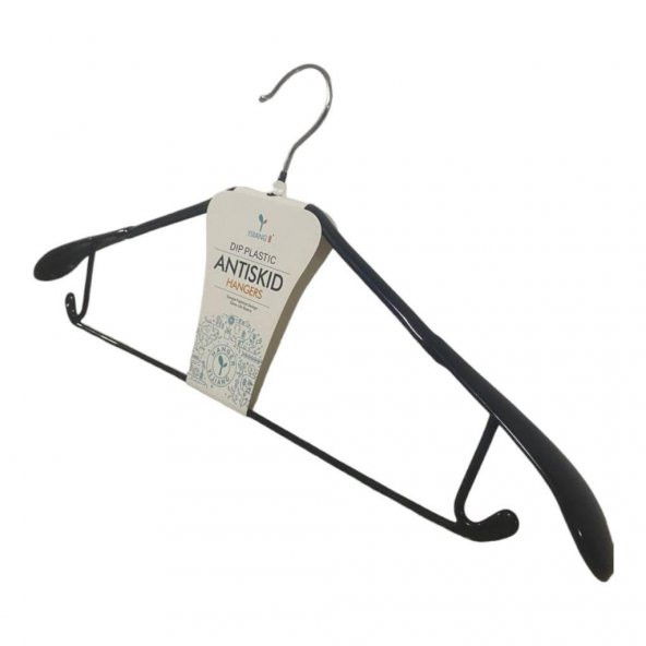 T.Concept Metal Plastik Dolap İçi Elbise Ceket Askısı Siyah - 2