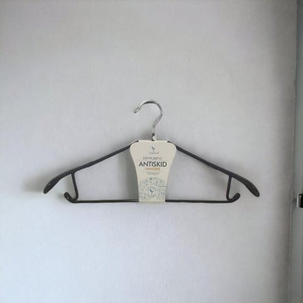 T.Concept Metal Plastik Dolap İçi Elbise Ceket Askısı Siyah - 3