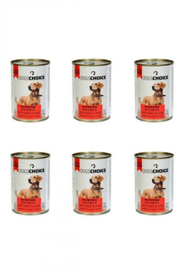 Dogs Choice Parça Etli Biftekli Yetişkin Köpek Konservesi 400gr -6lı