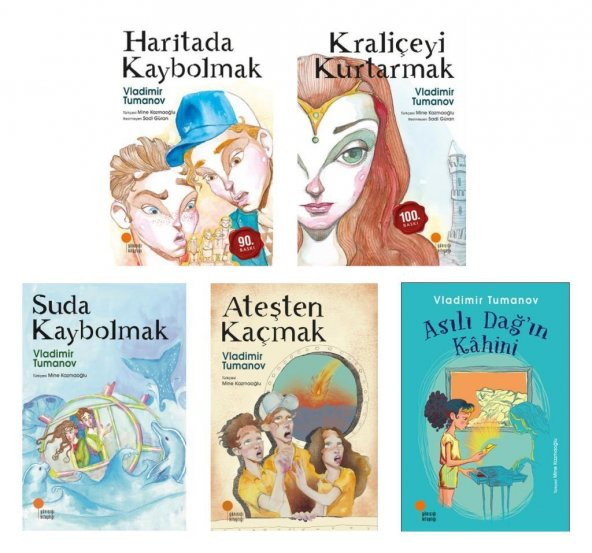Vladimir Tumanov Seti 5 Kitap (Haritada Kaybolmak Kraliçeyi Kurtarmak Suda Kaybolmak Ateşten Kaçmak Asılı Dağın Kahini )