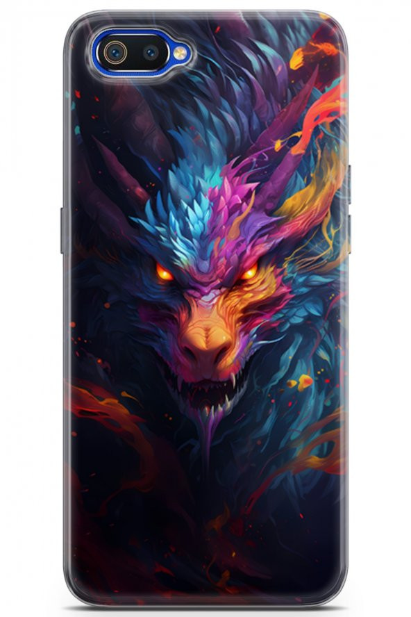 Realme C2 Kılıf Seri Fresh 15 Ejderha Kalın Silikon - Resim 1