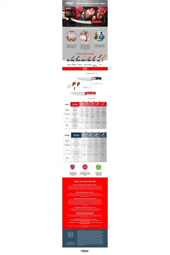 Pirge 38403 Ecco Çantalı 3'Lü Bıçak Seti - 2