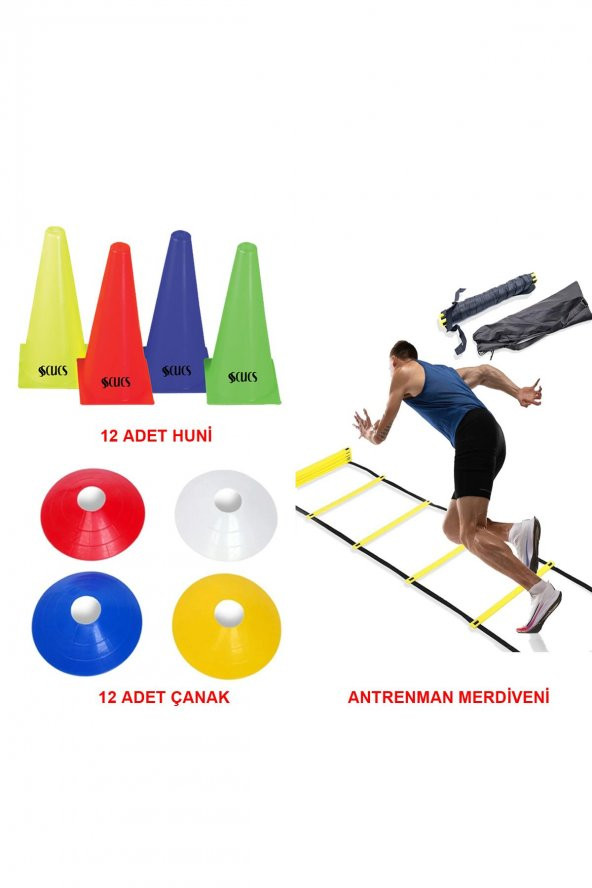 Avessa 25'li Antrenman Seti-12'li Çanak 12'li Huni 4 mt Merdiven ürün görseli