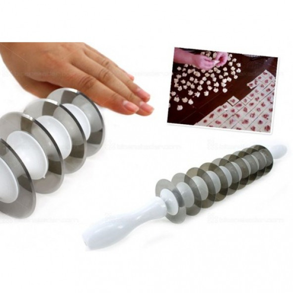 Pratik Mutfak Mantı Hamur Kesme Merdanesi 9 Rulo Bıçaklı - 2