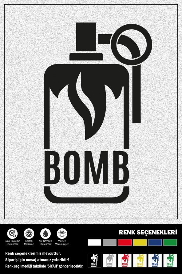 BOMB STICKER 15 x 25 cm ERU00064