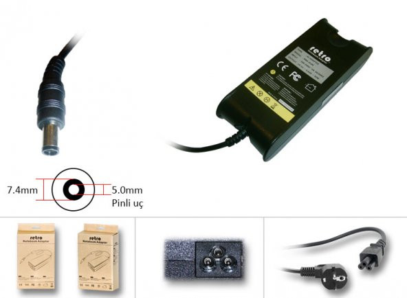 Dell DA90PS2-00 Notebook Adaptör ( RETRO MARKA 19.5V 4.62A 90W) ürün görseli 1