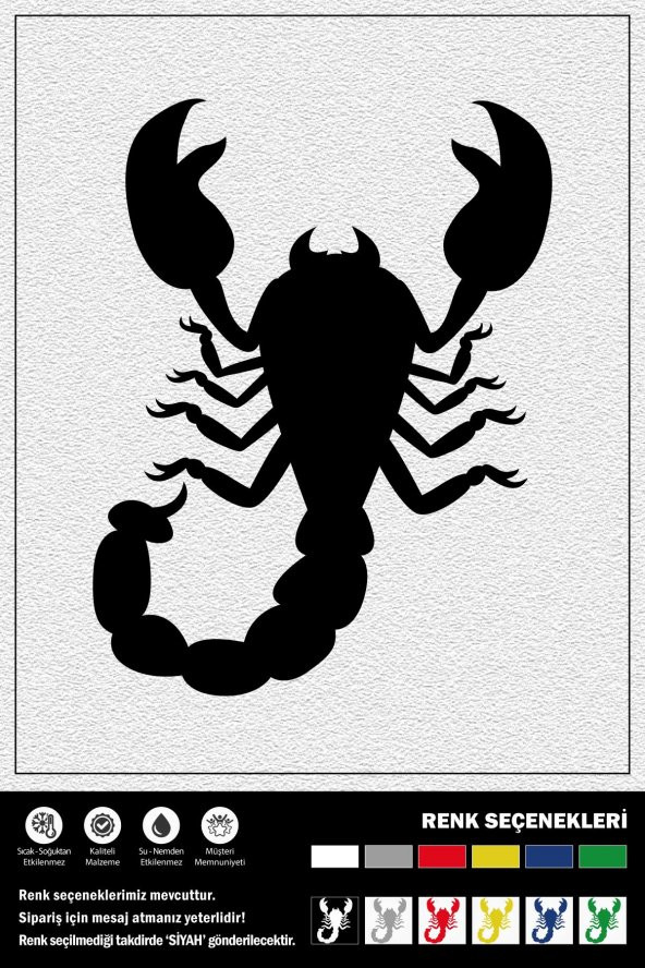 SCORPION UP STICKER 12 x 15 cm