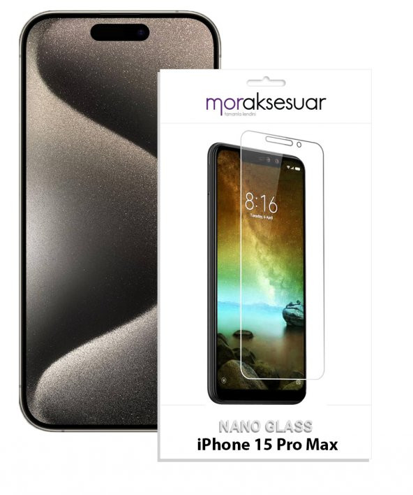 Apple iPhone 15 Pro Max Nano Kırılmaz Cam Ekran Koruyucu Esnek