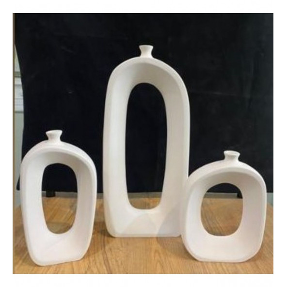 ÜÇLÜ OVAL VAZO SET VZ258-1