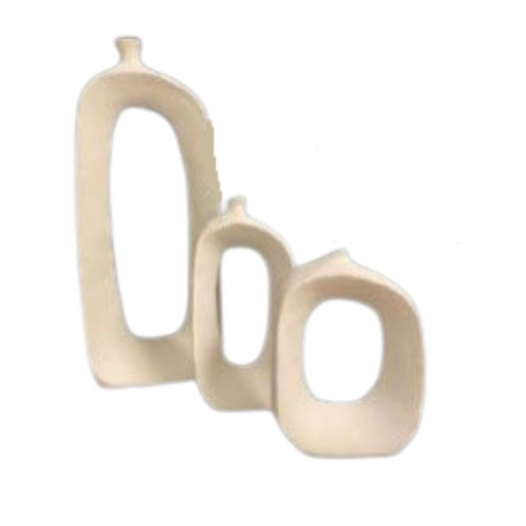 ÜÇLÜ OVAL VAZO SET VZ258-1 - 2