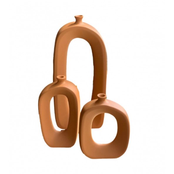 ÜÇLÜ OVAL VAZO SET VZ258-2 - 2