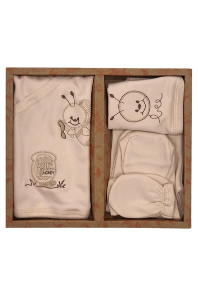 İpeksi Baby Yeni Doğan 5'li Hastane Çıkış Seti 0-4 Ay Kız Erkek Bebek - 2